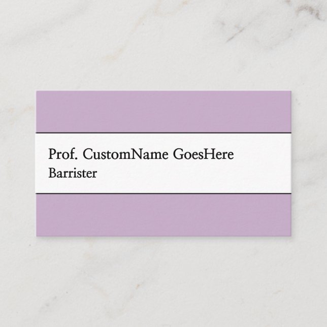 Carte de visite professionnelle simple pour avocat (Devant)