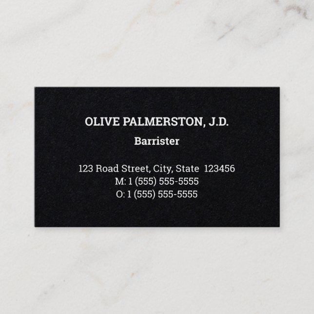 Carte de visite professionnelle simple pour cabine (Devant)