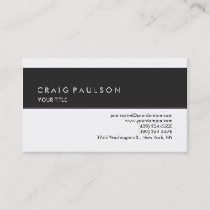 Carte de Visite Professionnelle Style Simple Gris