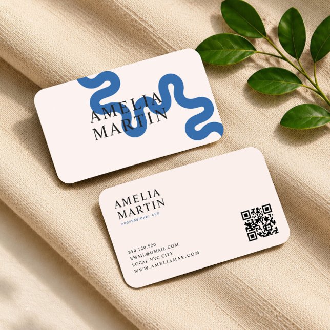 carte de visite professionnelle tactile bleu simpl (Créateur téléchargé)