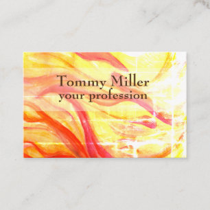 Carte de visite professionnelle tendance aquarelle
