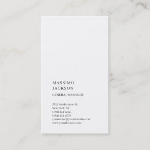Carte de visite professionnelle tendance blanche v