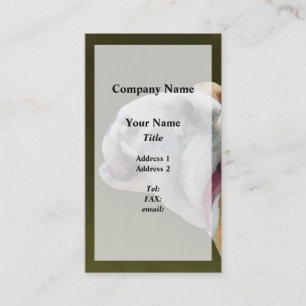 Carte De Visite Profil Bulldog anglais