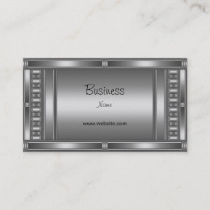 Carte de visite profil Chrome sur argent
