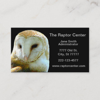 Carte De Visite Profil de hibou de grange de Raptor
