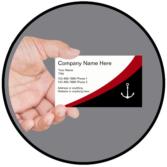 Carte De Visite Profil d'entreprise de navigation de plaisance (Nautical business cards)