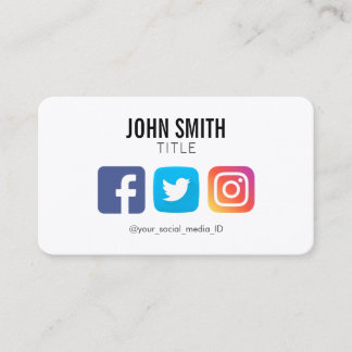 CARTE DE VISITE PROFIL D'INSTAGRAM DE TWITTER FACEBOOK SUR LES RÉS