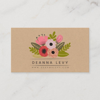 Carte De Visite Profil Floral Bouquet Femen Femen Ladies