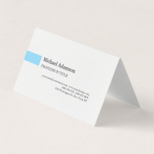 Carte De Visite Profil Minimaliste Simple et Élégant