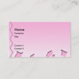 Carte De Visite Profil onduleux rose-clair et blanc