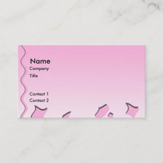 Carte De Visite Profil onduleux rose-clair et blanc