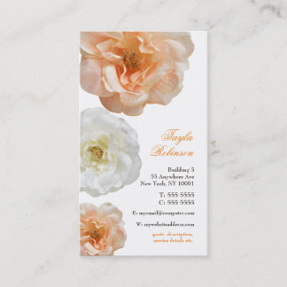 Carte De Visite Profil personnalisé des Roses de jardin des femmes