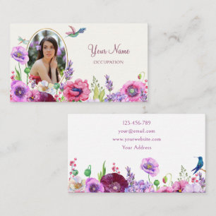 Carte De Visite Profil photo de la fleur