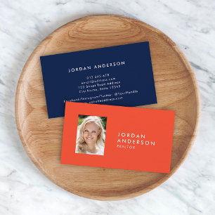 Carte De Visite Profil Photo Simple Minimaliste Couleur Modifiable