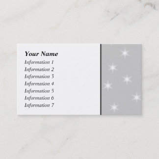 Carte De Visite Profil sous convention astérisque blanc et