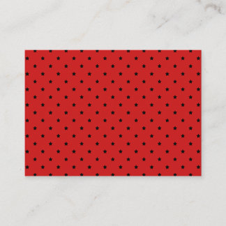 Carte De Visite Profil sous convention astérisque rouge et noir