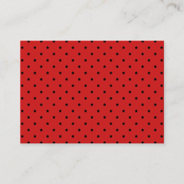 Carte De Visite Profil sous convention astérisque rouge et noir (Devant)