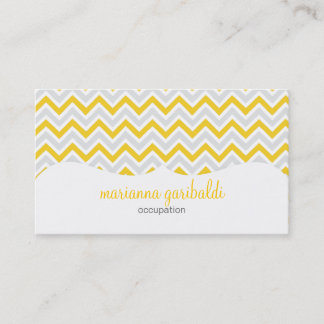 Carte De Visite Profissional jaune et moderne de Chevron