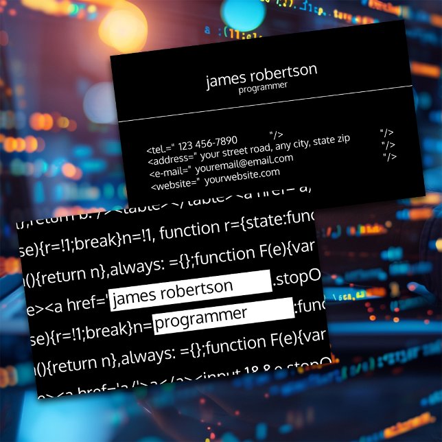 Carte De Visite Programmeur informatique (Créateur téléchargé)