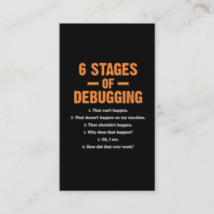 Carte De Visite Programmeur informatique de codage des bogues de d