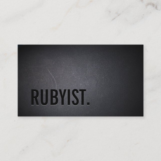 Carte De Visite Programmeur RoR rubyiste Bold Black Miniamlist (Devant)