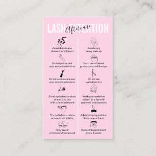 Carte De Visite Prolongation de la laisse de maquillage rose