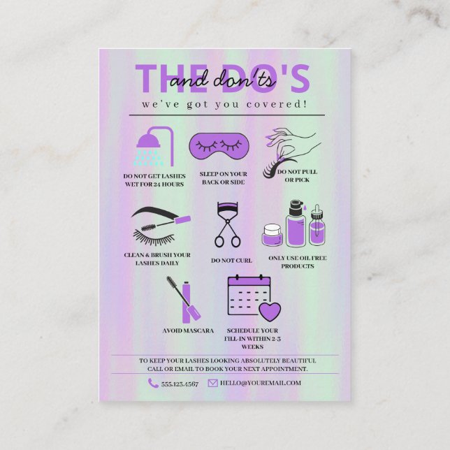 Carte De Visite Prolongations de la laisse Instructions de soins p (Dos)