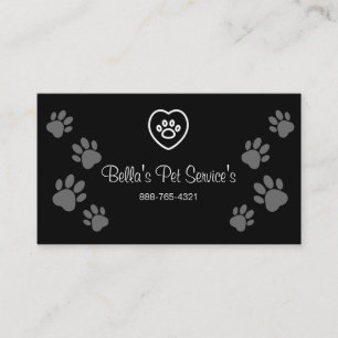 Carte De Visite Promenadeur de chien mignon Services de soins aux