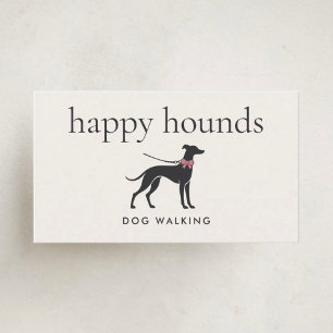 Carte De Visite Promeneur de chiens élégant classique Minimaliste