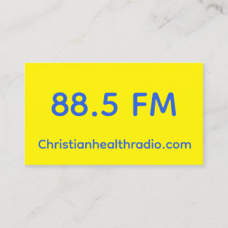 Carte De Visite Promo cards for Christian Health Radio
