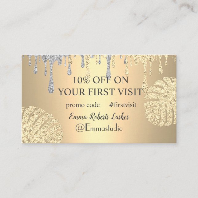 Carte De Visite Promo Code Promo Première Visite (Devant)