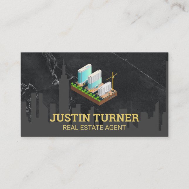 Carte De Visite Promoteur immobilier | Construction immobilière (Devant)