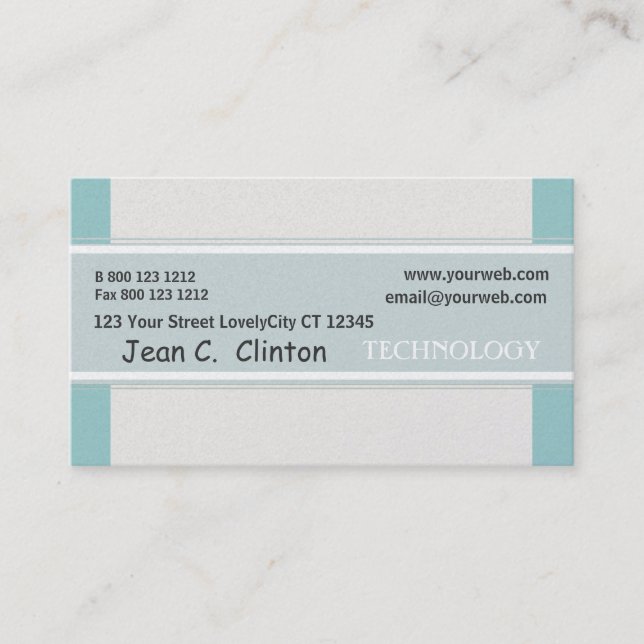 Carte De Visite Promotion géométrique Abstraite Pastel Sky Blue (Devant)