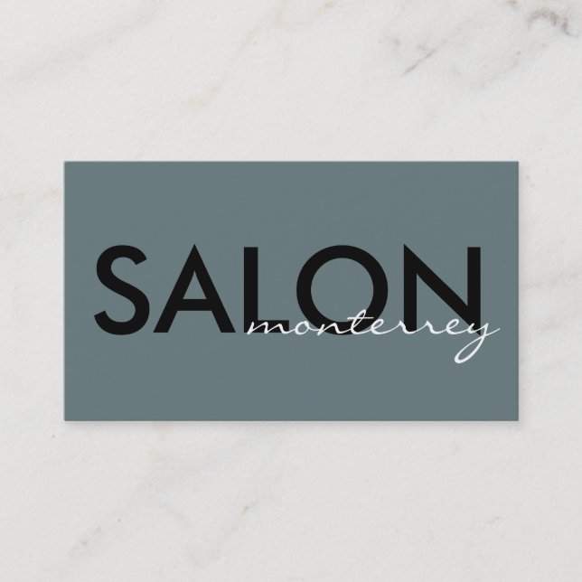 Carte de visite propre et moderne de salon (Devant)