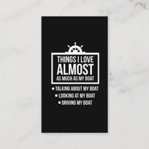 Carte De Visite  Propriétaire de bateaux amusant Capitaine de Hum