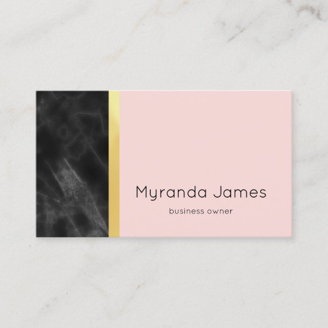 Carte De Visite Propriétaire de l'entreprise Blush Marble (Devant)