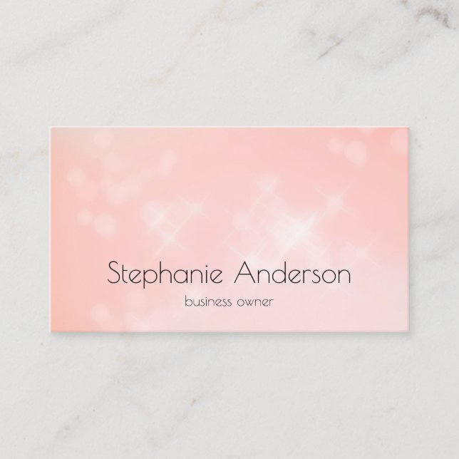 Carte De Visite Propriétaire de l'entreprise Blush Sparkle (Devant)
