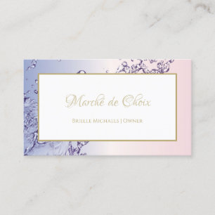 Carte De Visite Propriétaire du Salon Blush Water