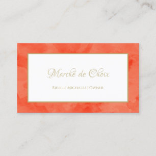 Carte De Visite Propriétaire du Salon de Fleurs de Corail