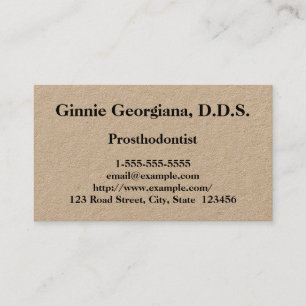 Carte de visite prosthodontiste personnalisable