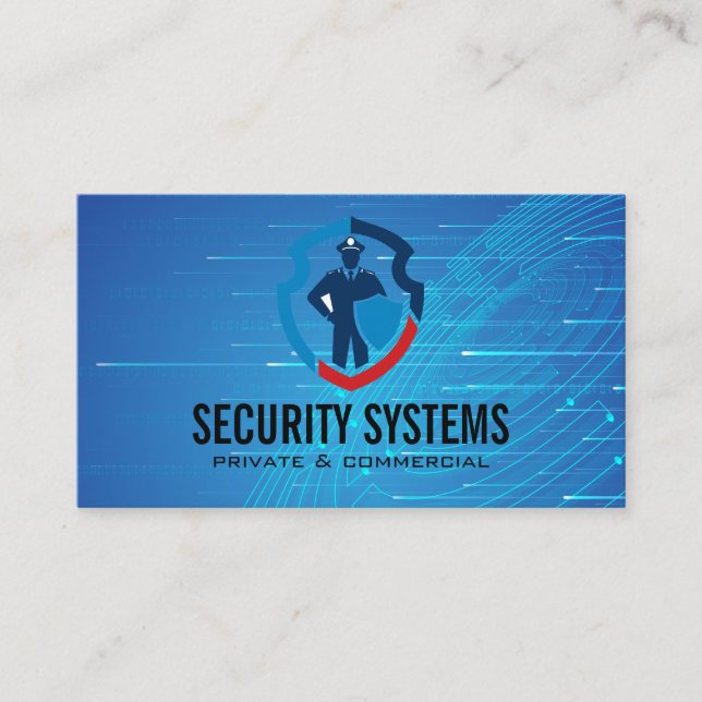 Carte De Visite Protection de sécurité | Technologie en ligne (Devant)