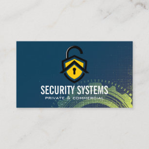 Carte De Visite Protection en ligne de sécurité Arrière-plan tec