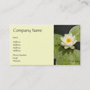 Carte De Visite Protections de lis et fleur de Lotus blanc