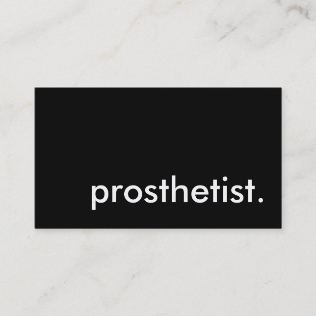 Carte De Visite prothétiste. (Devant)