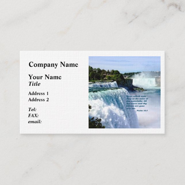 Carte De Visite Psaume 42:7 (Devant)