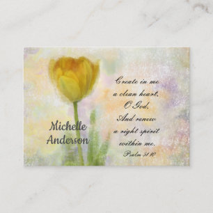 Carte De Visite Psaume 51:10 Créer en moi un coeur propre O Dieu