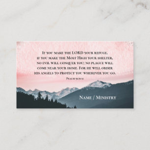 Carte De Visite Psaume 91:9-11 Si vous faites de l'Éternel votre r