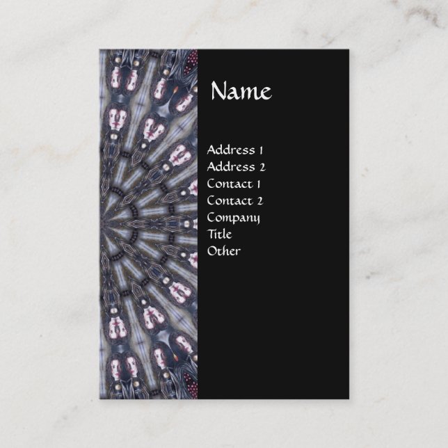 CARTE DE VISITE PSYCHÉDELIQUE KALEIDOSCOPE /MYSTIC MEMORIS MONOGRA (Devant)