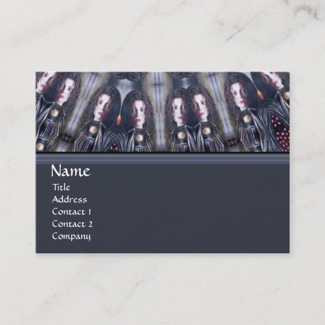 CARTE DE VISITE PSYCHÉDELIQUE KALEIDOSCOPE /MYSTIC MEMORIS MONOGRA (Devant)