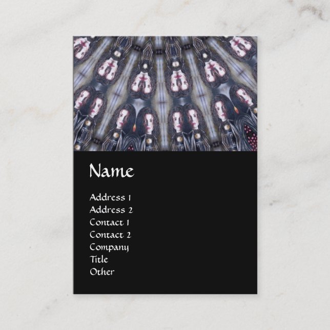 CARTE DE VISITE PSYCHÉDELIQUE KALEIDOSCOPE /MYSTIC MEMORIS MONOGRA (Devant)